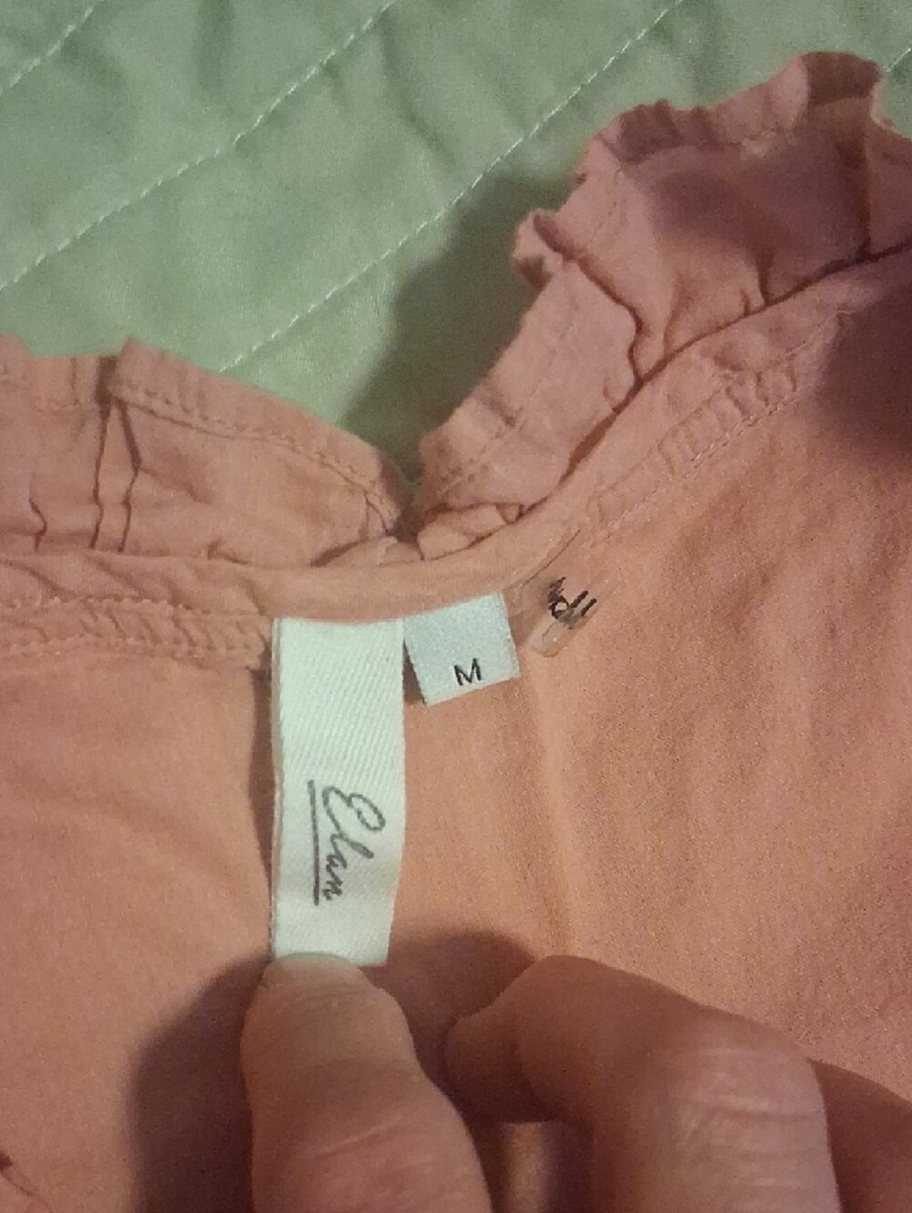 Elan Coral Ruffle-Trim Sleeveless Top - Picture 2 of 4